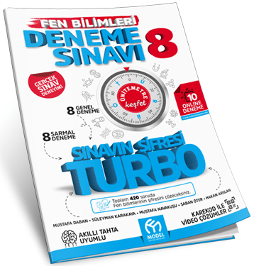 Model 8. Sınıf Fen Bilimleri Turbo 16 Deneme Model Eğitim Yayınları