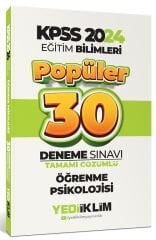 Yediiklim 2024 KPSS Eğitim Bilimleri Öğrenme Psikolojisi Popüler 30 Deneme Çözümlü Yediiklim Yayınları