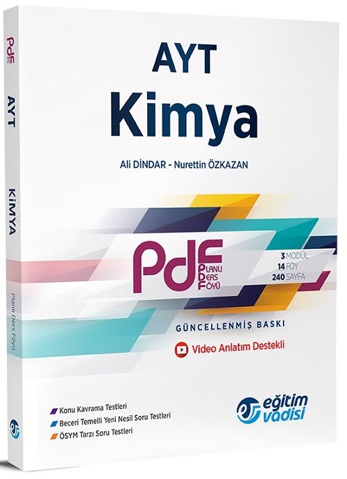 Eğitim Vadisi YKS AYT Kimya PDF Planlı Ders Föyü Video Anlatım Destekli Eğitim Vadisi Yayınları