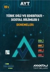 Avantaj YKS AYT Türk Dili ve Edebiyatı - Sosyal Bilimler 1 15 Deneme Avantaj Yayınları