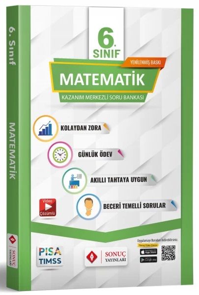 Sonuç 6. Sınıf Matematik Kazanım Merkezli Soru Bankası Seti Sonuç Yayınları