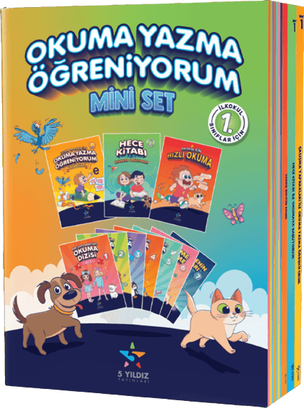 5 Yıldız 1. Sınıf Okuma Yazma Öğreniyorum Mini Set 5 Yıldız Yayınları