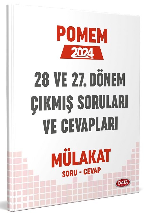 Data 2024 POMEM 28 ve 27. Dönem Mülakat Çıkmış Sorular ve Cevapları Data Yayınları