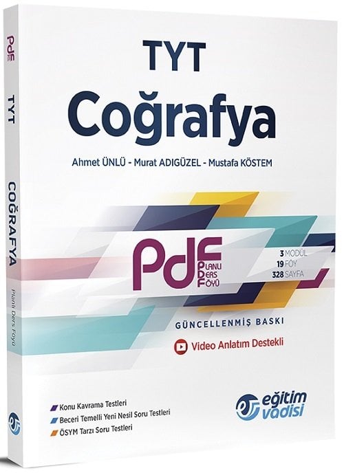 Eğitim Vadisi YKS TYT Coğrafya PDF Planlı Ders Föyü Video Anlatım Destekli Eğitim Vadisi Yayınları