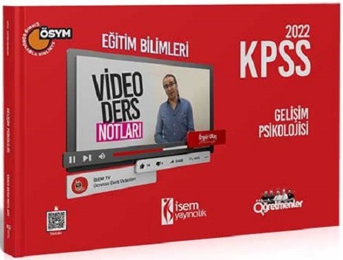 SÜPER FİYAT - İsem 2022 KPSS Eğitim Bilimleri Gelişim Psikolojisi Video Ders Notları - Özgür Ulaş Bölücek İsem Yayınları