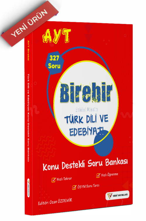 Veri Yayınları YKS AYT Türk Dili ve Edebiyatı Birebir Konu Destekli Soru Bankası Veri Yayınları