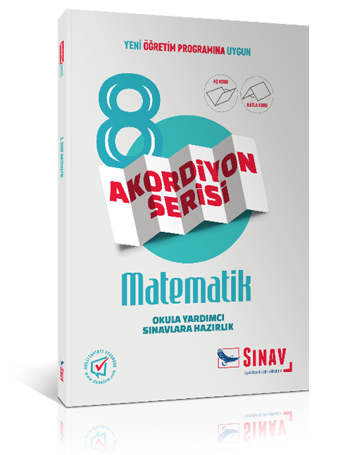 SÜPER FİYAT - Sınav 8. Sınıf Akordiyon Matematik Aç Konu Katla Soru Sınav Yayınları