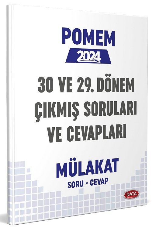 Data 2024 POMEM 30 ve 29. Dönem Mülakat Çıkmış Soruları ve Cevapları Data Yayınları