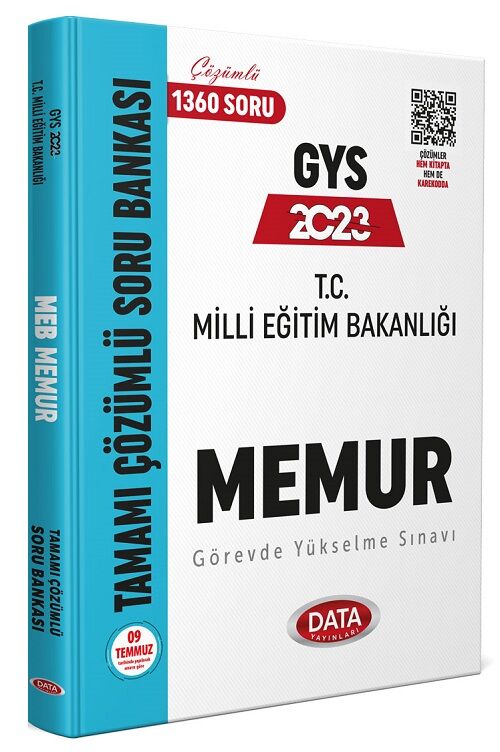 Data 2023 GYS MEB Milli Eğitim Bakanlığı Memur 1360 Soru Bankası Çözümlü Görevde Yükselme Data Yayınları