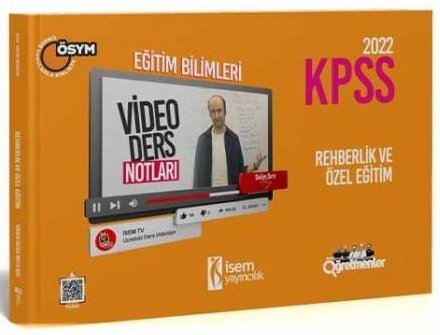 SÜPER FİYAT - İsem 2022 KPSS Eğitim Bilimleri Rehberlik ve Özel Eğitim Video Ders Notları - Selim Sırrı Atay İsem Yayınları