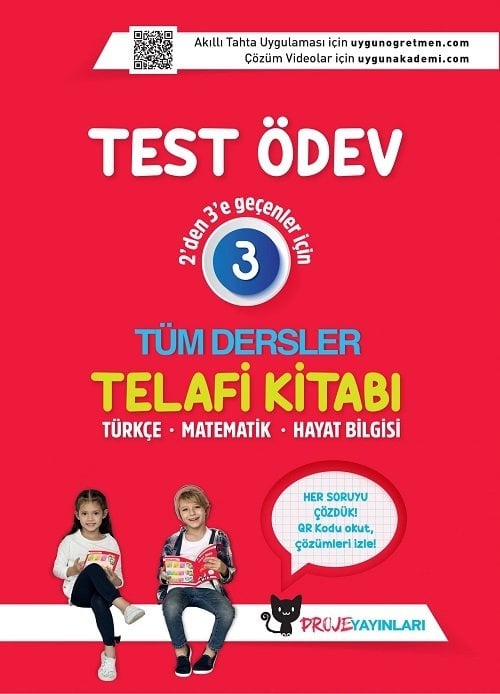 Sadık Uygun 3. Sınıf Tüm Dersler Test Ödev Telafi Kitabı Video Çözümlü Sadık Uygun Proje Yayınları