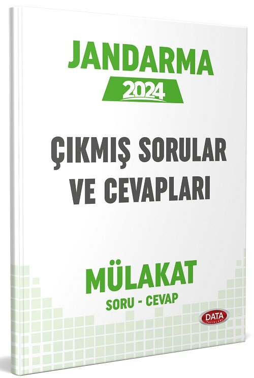 Data 2024 Jandarma Mülakat Çıkmış Sorular ve Cevapları Data Yayınları