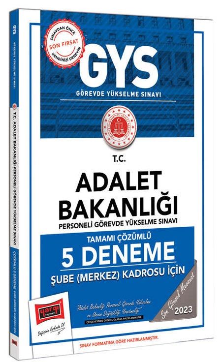 Yargı 2023 GYS Adalet Bakanlığı Şube Merkez 5 Deneme Çözümlü Görevde Yükselme Yargı Yayınları