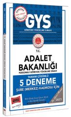 Yargı 2023 GYS Adalet Bakanlığı Şube Merkez 5 Deneme Çözümlü Görevde Yükselme Yargı Yayınları