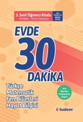 Tudem 3. Sınıf Evde 30 Dakika Öğrenci Kitabı Tudem Yayınları