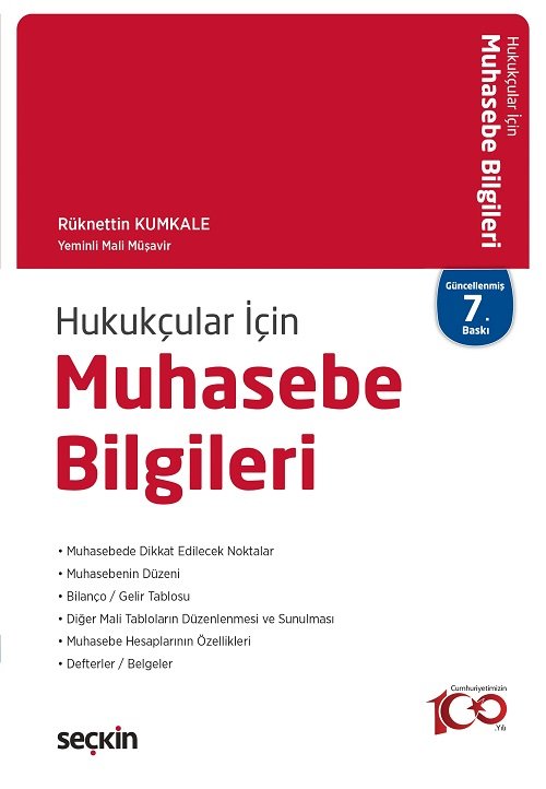 Seçkin Hukukçular İçin Muhasebe Bilgileri 7. Baskı - Rüknettin Kumkale Seçkin Yayınları