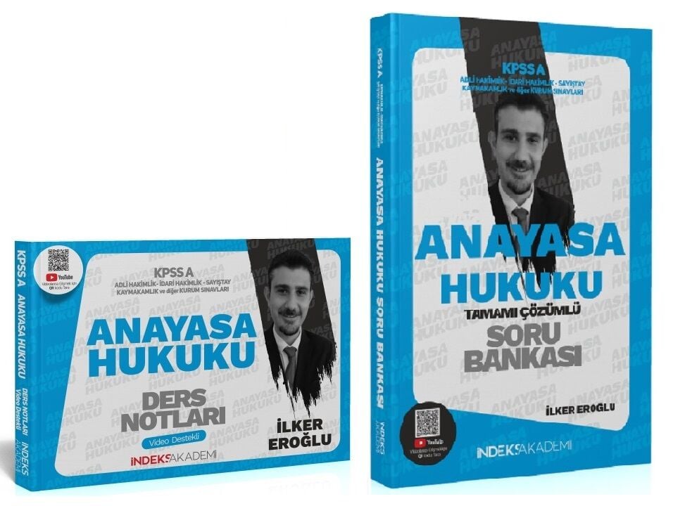 İndeks Akademi 2025 KPSS A Grubu Anayasa Hukuku Video Ders Notları + Soru Bankası 2 li Set - İlker Eroğlu İndeks Akademi Yayıncılık