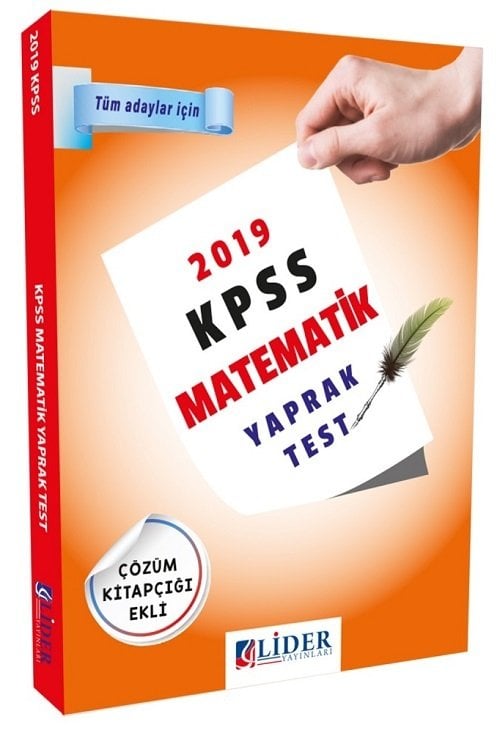 Lider 2019 KPSS Matematik Yaprak Test Çözümlü Lider Yayınları