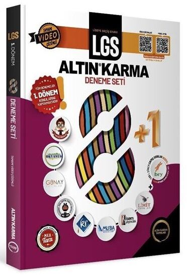 Altın Karma 8. Sınıf LGS 1. Dönem Altın Karma 8+1 Deneme Seti Video Çözümlü Altın Karma Yayınları