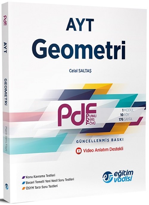 Eğitim Vadisi YKS AYT Geometri PDF Planlı Ders Föyü Video Anlatım Destekli Eğitim Vadisi Yayınları