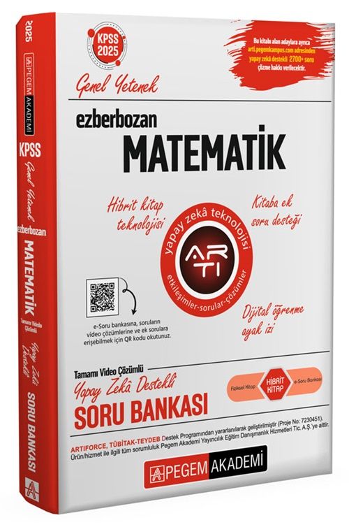 Pegem 2025 KPSS Matematik Ezberbozan Soru Bankası Çözümlü Pegem Akademi Yayınları