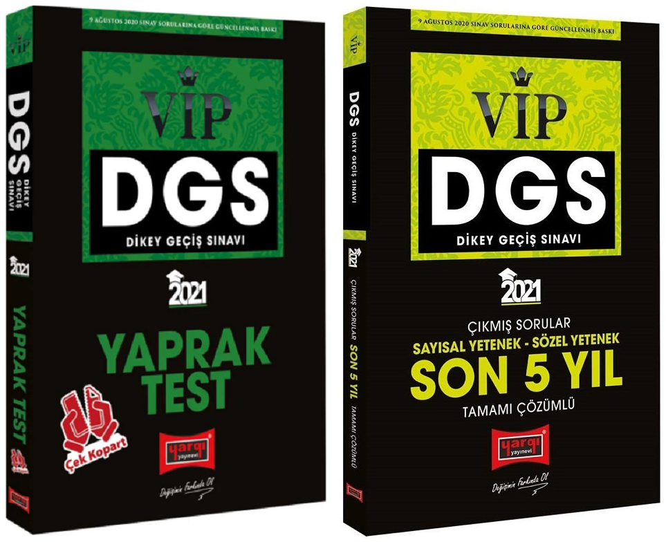 SÜPER FİYAT - Yargı 2021 DGS VIP Yaprak Test + Son 5 Yıl Çıkmış Sorular 2 li Set Yargı Yayınları