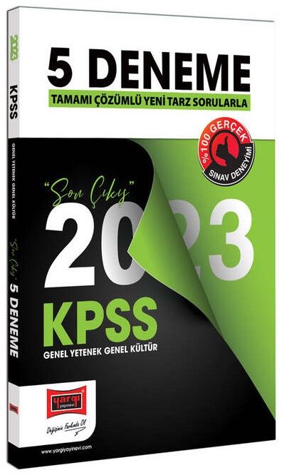 Yargı 2023 KPSS Genel Yetenek Genel Kültür Son Çıkış 5 Deneme Çözümlü Yargı Yayınları