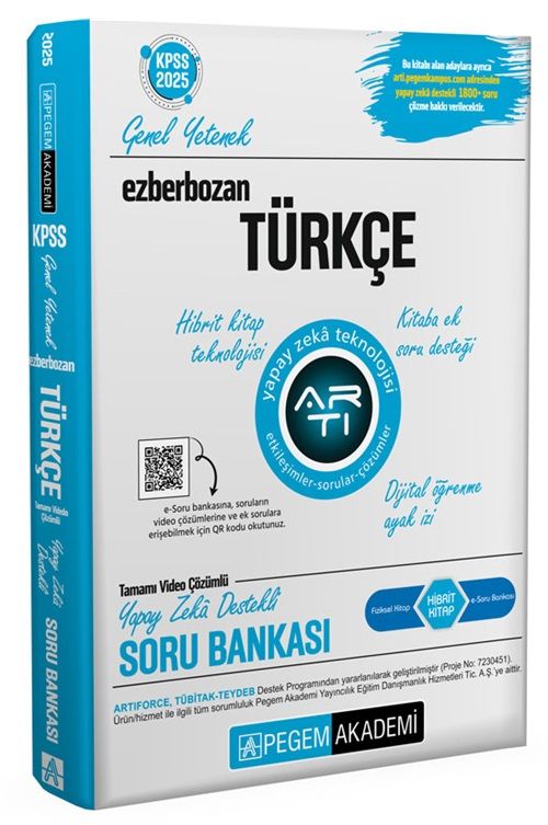 Pegem 2025 KPSS Türkçe Ezberbozan Soru Bankası Çözümlü Pegem Akademi Yayınları