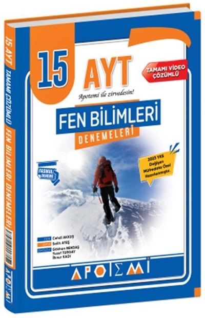 Apotemi 2023 YKS AYT Fen Bilimleri 15 Deneme Video Çözümlü Apotemi Yayınları