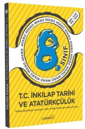 Çalışkan 8. Sınıf TC İnkılap Tarihi ve Atatürkçülük Mikro Defter Çalışkan Yayınları