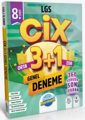 Ünlüler 8. Sınıf LGS Cix Genel 3+1 Deneme Ünlüler Yayınları