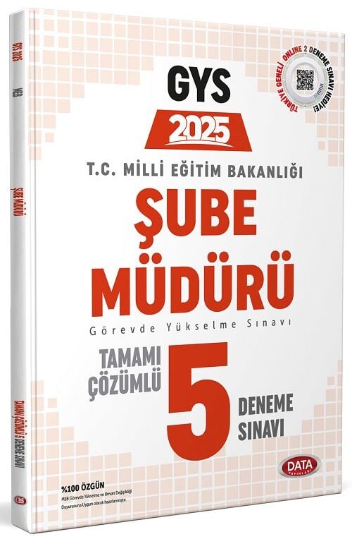 Data 2025 GYS MEB Milli Eğitim Bakanlığı Şube Müdürü 5 Deneme Çözümlü Görevde Yükselme Data Yayınları