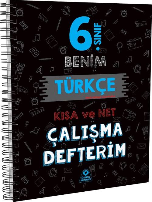 Örnek Akademi 6. Sınıf Benim Türkçe Çalışma Defterim Örnek Akademi Yayınları