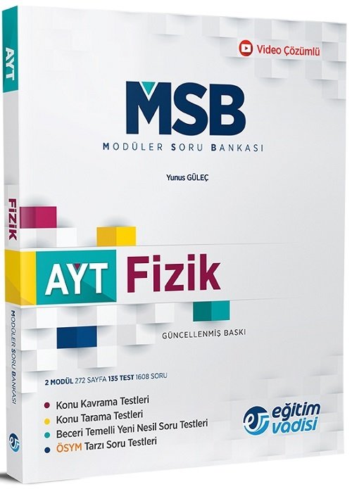 Eğitim Vadisi YKS AYT Fizik MSB Modüler Soru Bankası Eğitim Vadisi Yayınları