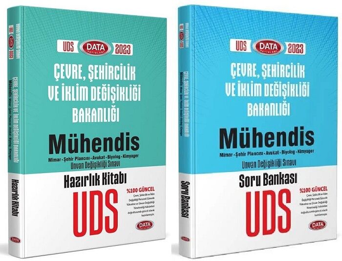 Data 2023 GYS ÜDS Çevre ve Şehircilik Bakanlığı Mühendis Konu + Soru 2 li Set Ünvan Değişikliği Data Yayınları