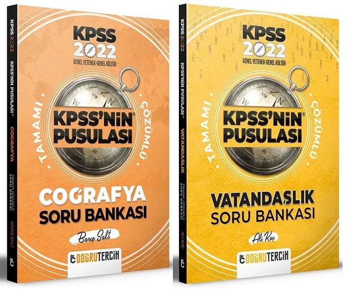 SÜPER FİYAT - Doğru Tercih 2022 KPSS nin Pusulası Coğrafya+Vatandaşlık Soru 2 li Set Doğru Tercih Yayınları