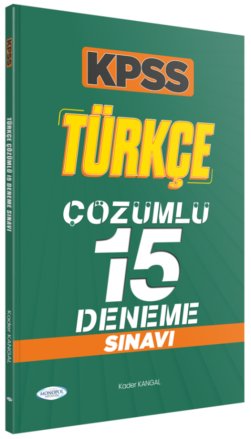 Monopol KPSS Türkçe 15 Deneme Çözümlü Monopol Yayınları