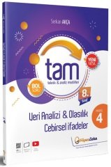 Hiper Zeka 8. Sınıf Matematik TAM Teknik Analiz Modülleri-4 Veri Analizi, Olasılık, Özdeşlikler ve Çarpanlar Hiper Zeka Yayınları