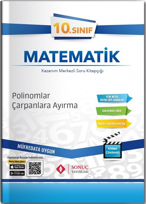 Sonuç 10. Sınıf Matematik Polinomlar-Çarpanlara Ayırma Soru Bankası Sonuç Yayınları