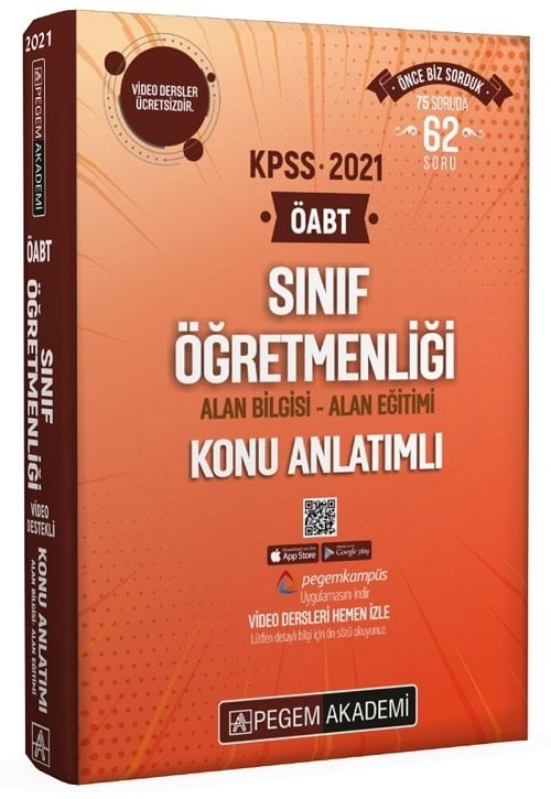 Pegem 2021 ÖABT Sınıf Öğretmenliği Konu Anlatımlı 7 Kitap Modüler Set Pegem Akademi Yayınları