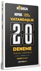 SÜPER FİYAT - Aklımdavar KPSS Vatandaşlık 20 Deneme Çözümlü - Özgür Özkınık Aklımdavar Yayıncılık