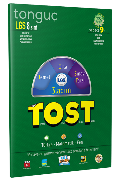 Tonguç 8. Sınıf LGS TOST 3. Adım Türkçe-Matematik-Fen Tonguç Akademi