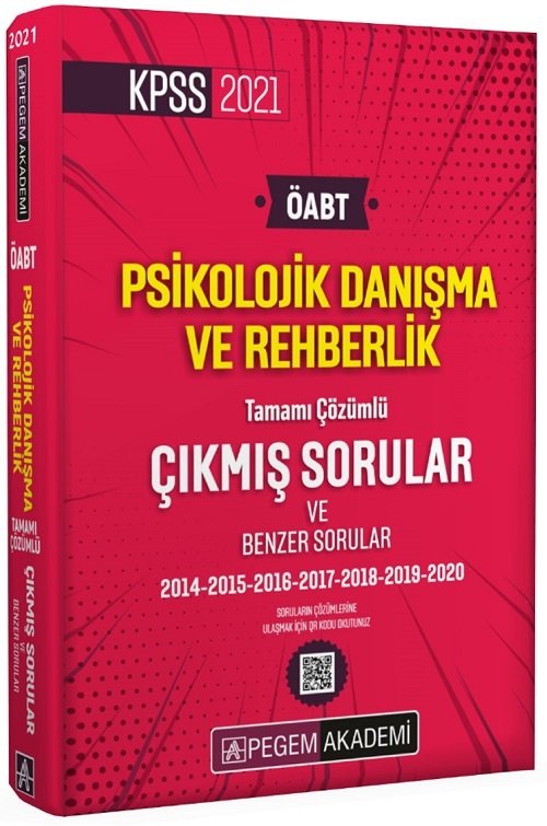 Pegem 2021 ÖABT Psikolojik Danışma ve Rehberlik Çıkmış Sorular Çözümlü Pegem Akademi Yayınları