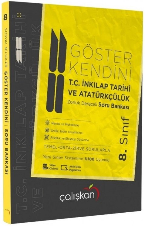 Çalışkan 8. Sınıf TC İnkılap Tarihi ve Atatürkçülük Göster Kendini Soru Bankası Çalışkan Yayınları