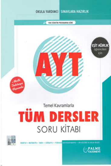 Palme YKS AYT Tüm Dersler Eşit Ağırlık Soru Kitabı Palme Yayınları