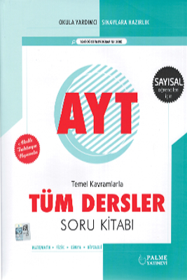 Palme YKS AYT Tüm Dersler Sayısal Soru Kitabı Palme Yayınları