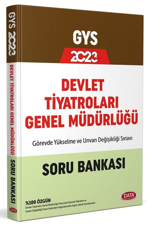 Data 2023 GYS Devlet Tiyatroları Genel Müdürlüğü Soru Bankası Görevde Yükselme Data Yayınları