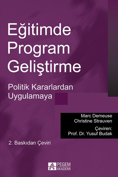 Pegem Eğitimde Program Geliştirme Yusuf Budak Pegem Akademi Yayıncılık