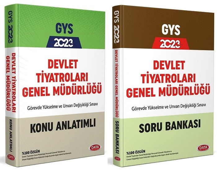 Data 2023 GYS Devlet Tiyatroları Genel Müdürlüğü Konu + Soru Bankası 2 li Set Görevde Yükselme Data Yayınları