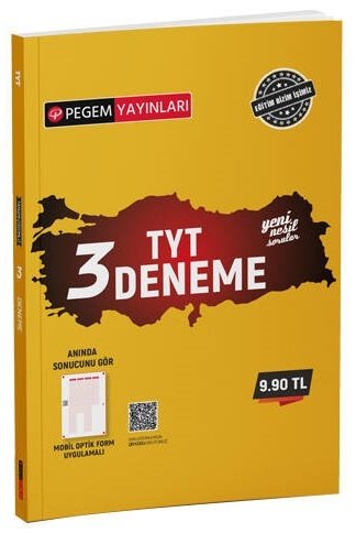 Pegem YKS TYT Tüm Dersler 3 Deneme Sınavı Çözümlü Pegem Akademi Yayınları